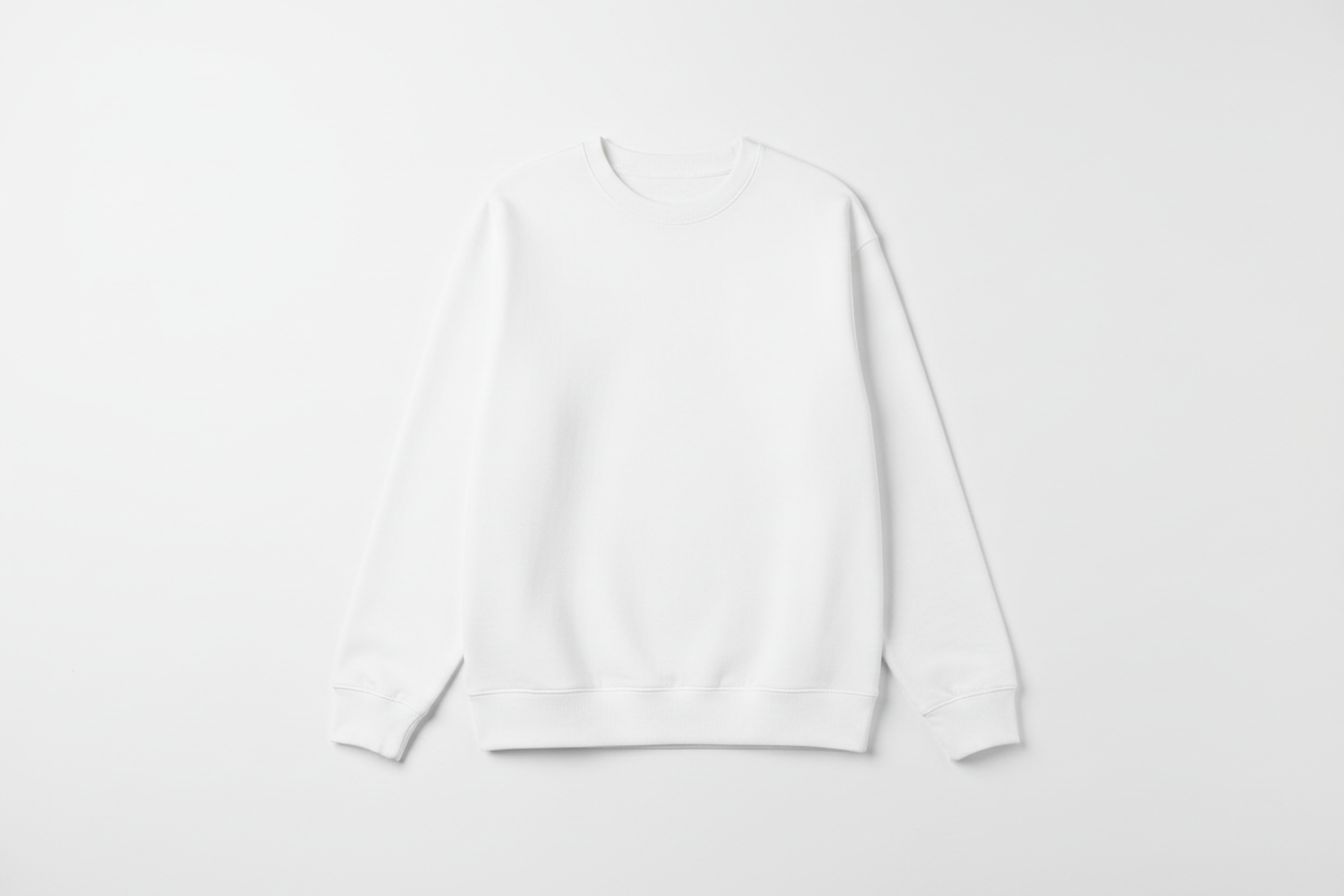 plain white sweatshirt