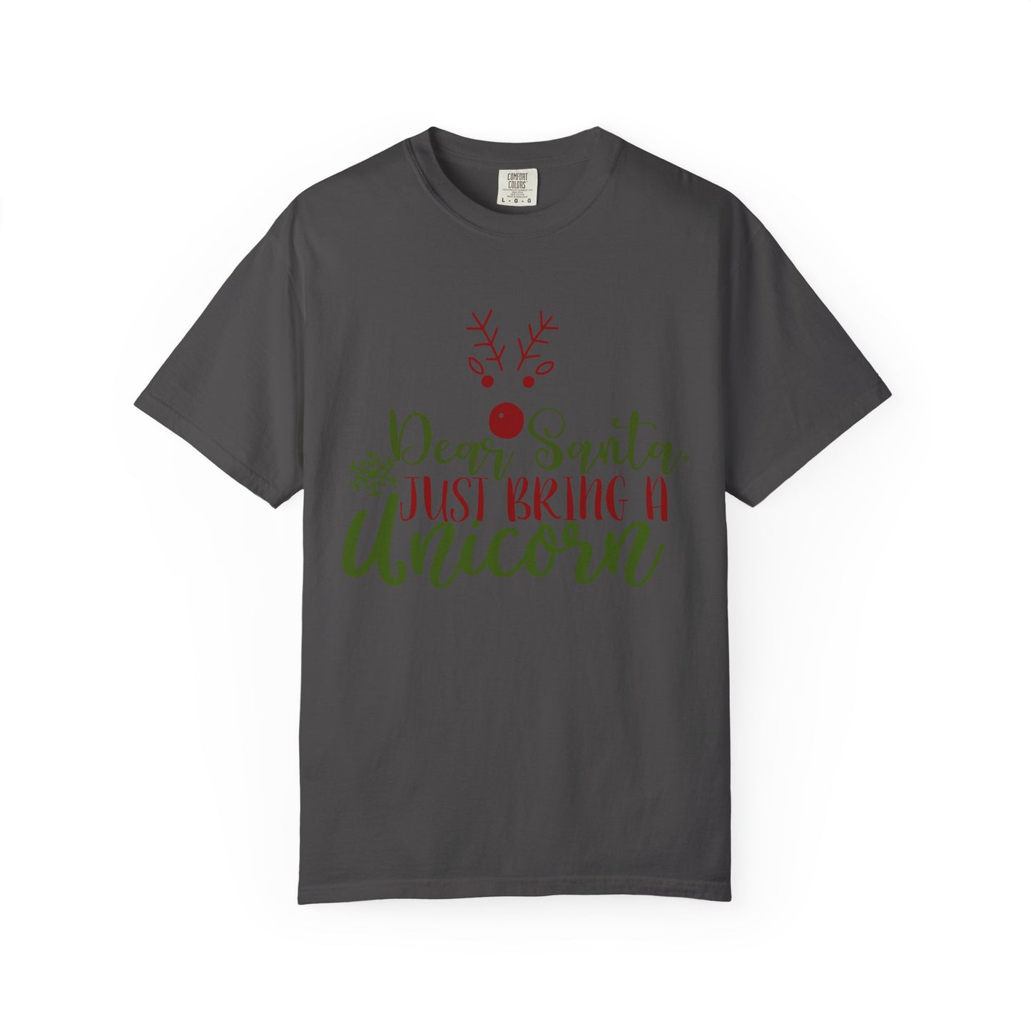 Christmas Graphic T-Shirt — “Dear Santa Just Bring A Unicorn” / “Dear Santa I Can Explain” Holiday Tee