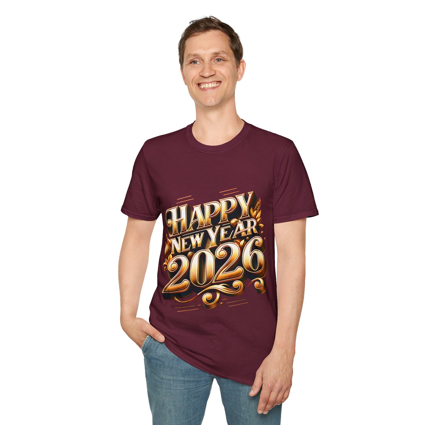 Happy New Year 2026 Unisex Softstyle T-Shirt