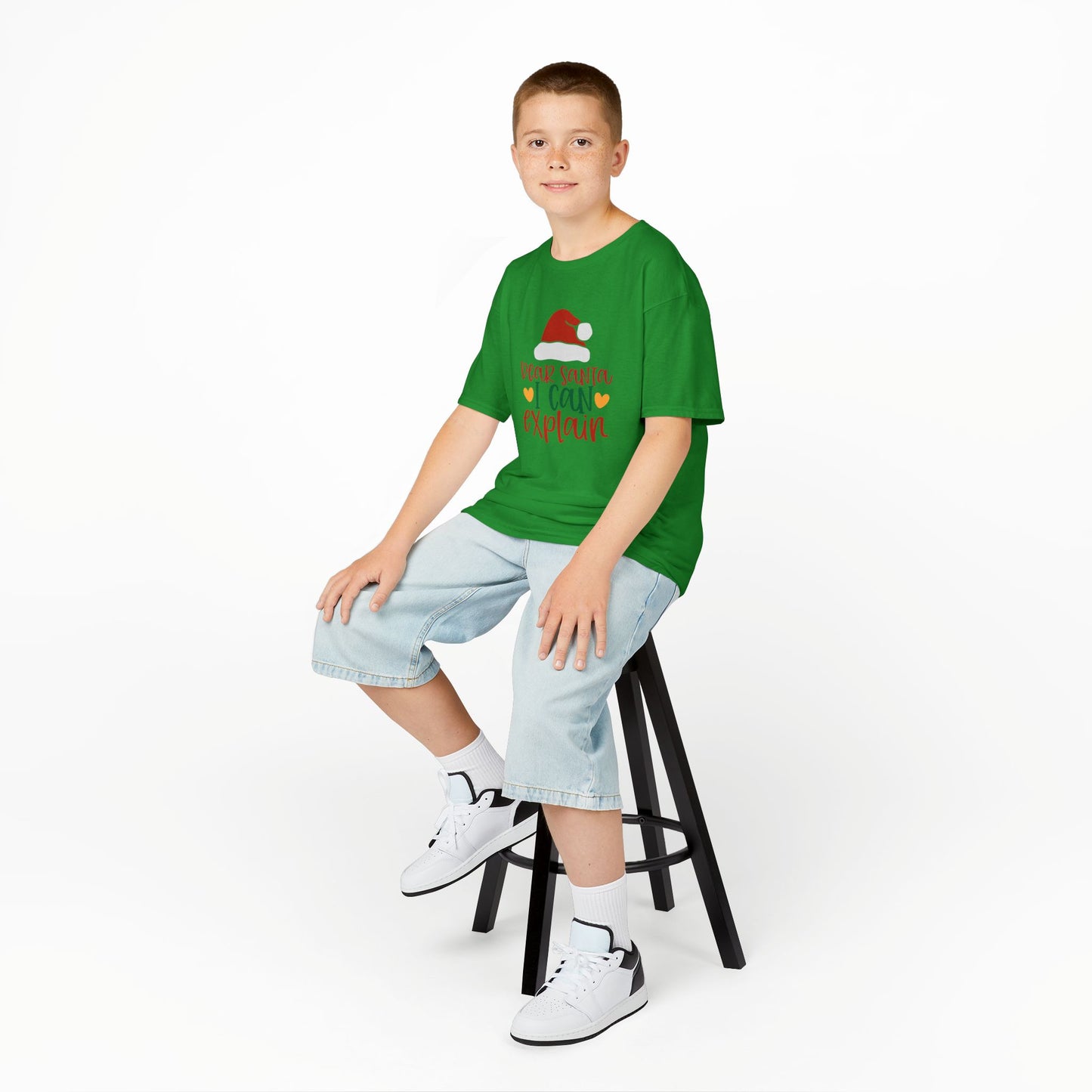 Kids Christmas T‑Shirt — “Dear Santa I Can Explain” Holiday Tee